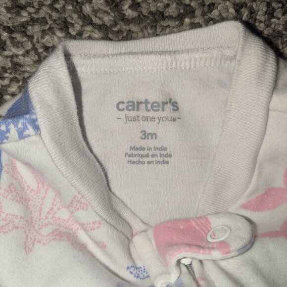 Carter's Just One You Baby Girls Footed Pajamas set, 0-3m - Picture 2 of 2